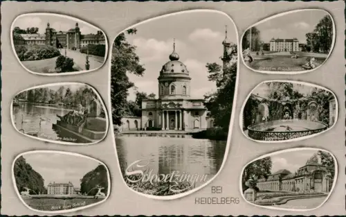 Ansichtskarte Schwetzingen Ortsansichten Mehrbild Fotokarte 1963