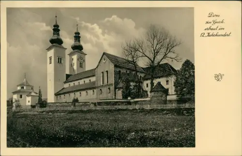 Ansichtskarte Gurk (Kärnten) Krka Partie an der Kirche 1943