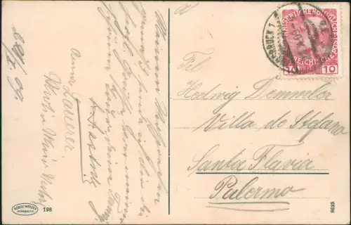 Ansichtskarte Innsbruck Stadt gegen Süden 1909