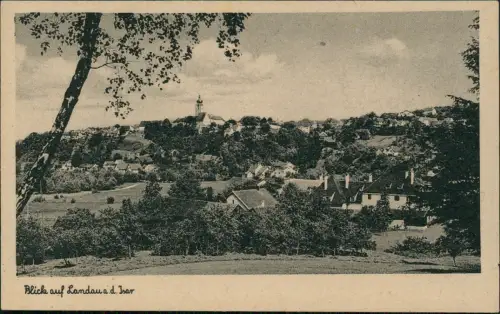 Ansichtskarte Landau a.d.Isar Stadtpartie 1939