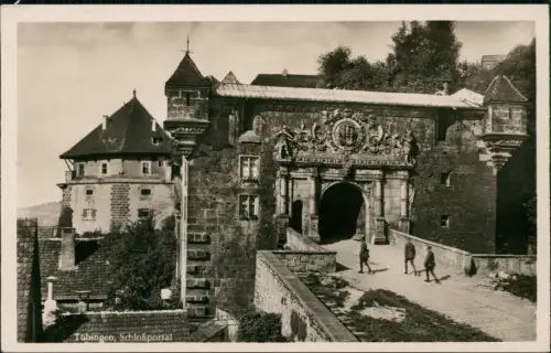 Ansichtskarte Tübingen Schloss Hohentübingen Soldaten Schloßportal 1934