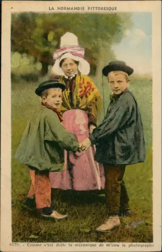 .Frankreich France La Normandie Pittoresque Kinder Typen Tracht 1934