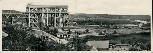 Ansichtskarte Niederfinow Schiffshebewerk 2 teilige Klappkarte 1934