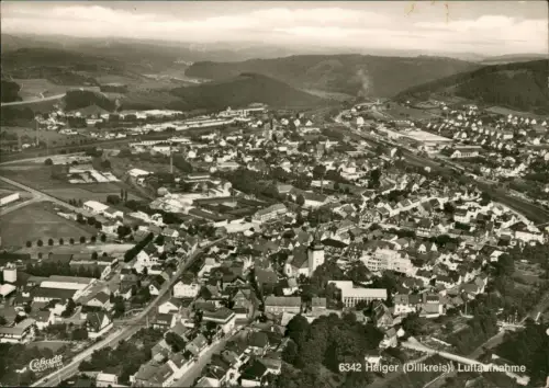 Ansichtskarte Haiger (Lahn-Dill-Kreis) Luftbild Luftaufnahme 1972