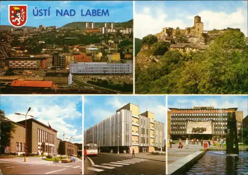 Aussig Ústí nad Labem 5 Bild Stadtansichten Neubauten Kulturhaus 1972