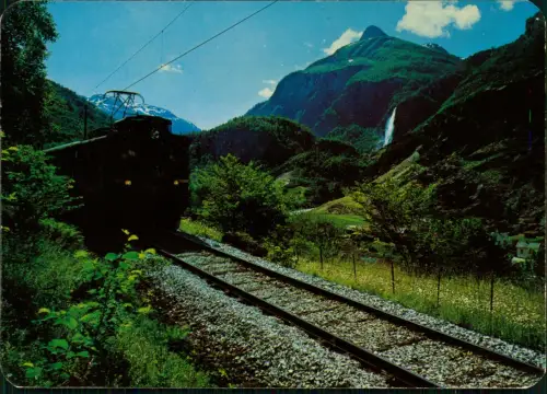 Ansichtskarte  FLAMSDALEN, SOGN NORWAY Eisenbahn Zug 1992