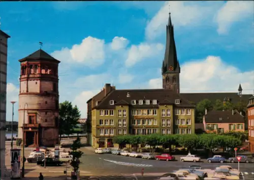 Ansichtskarte Düsseldorf Burgplatz - Autos 1982