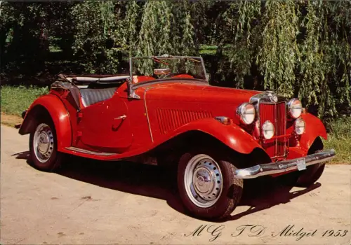 Ansichtskarte  Verkehr/KFZ: Auto MG TD Midget 1953 OLdtimer 1989