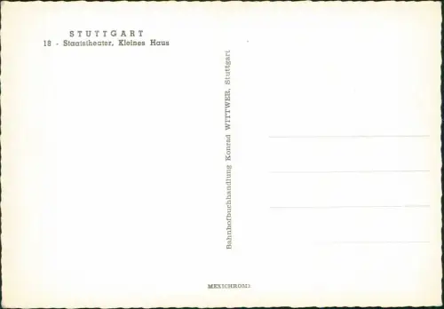 Ansichtskarte Stuttgart Staatstheater, Kleines Haus 1973