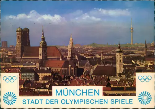 Ansichtskarte München Stadt Fernsehturm Olympia 1972