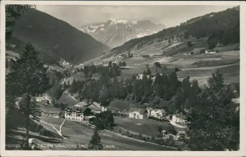 Gries am Brenner Panorama-Ansicht mit VINADERS UND TRIBULAUN 1930