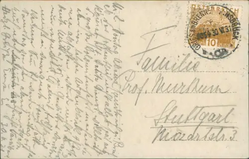 Gries am Brenner Panorama-Ansicht mit VINADERS UND TRIBULAUN 1930