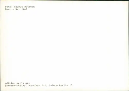 Menschen Soziales Leben Erotik Nackt Nude men's art Fotokunst 1985
