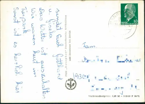 Ansichtskarte Rangsdorf 4 Bild Rangsdorfer Hof Neubauten 1971