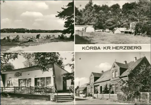 Körba Lebusa Körbaer See, Zeltplatz,  Verkaufsstelle, Gaststätte Seeblick 1979