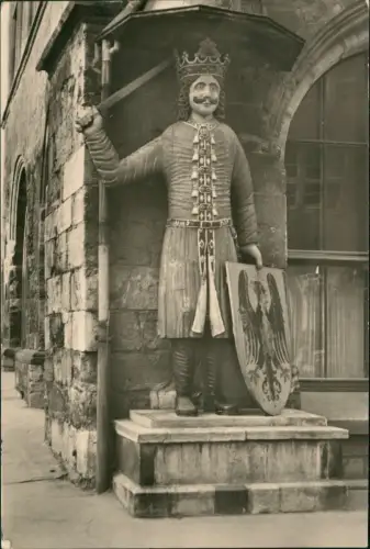 Ansichtskarte Nordhausen Roland-Statue Fotokarte 1975