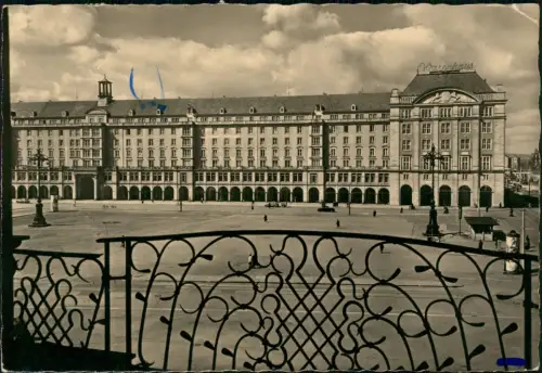 Ansichtskarte Dresden Altmarkt  1957  Sonderstempel Eröffnung Gemäldegalerie