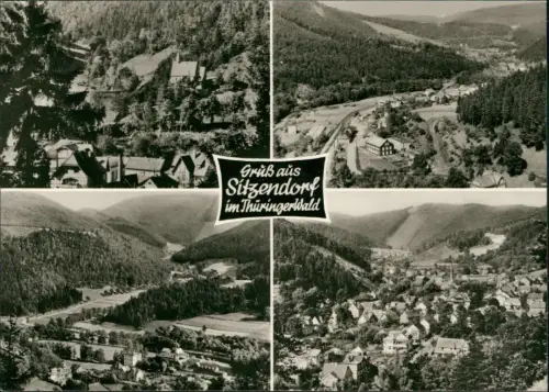 Ansichtskarte Sitzendorf Stadtteilansichten 4 Bild Fotokarte 1979