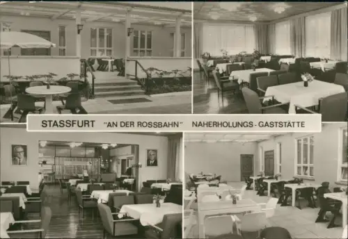 Staßfurt Stassfurt DDR Mehrbildkarte ROSSBAHN NAHERHOLUNGS-GASTSTÄTTE 1982