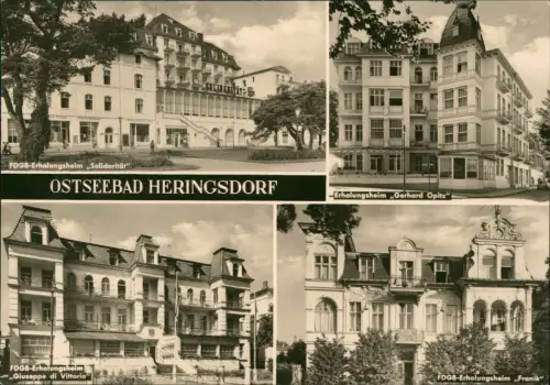 Heringsdorf Usedom DDR Mehrbildkarte  FDGB-Erholungsheimen  1969