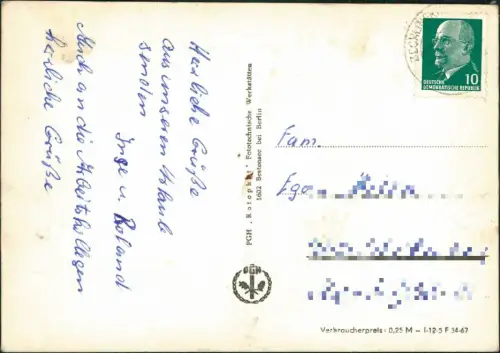 Zechlinerhütte Mark-Rheinsberg FDGB Ferienheim Solidarität DDR MB 1967