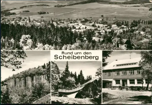 Scheibenberg (Erzgebirge) DDR Mehrbildkarte mit Orts- und Umland-Ansichten 1982