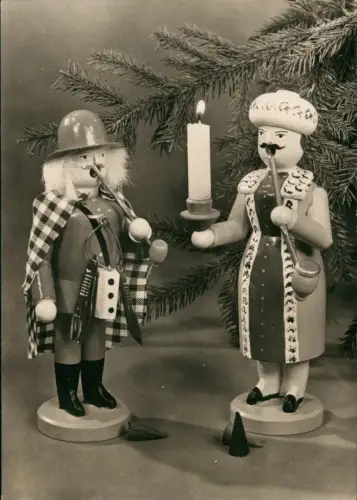 Seiffen Erzgebirge Räuchermänner  alte Volkskunstform Hersteller Füchtner 1974