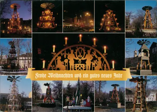 .Sachsen Mehrbildkarte Weihnachtspyramiden Volkskunst - Erzgebirge 2005