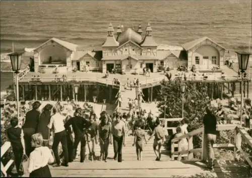 Ansichtskarte Sellin Rügen Blick zur Seebrücke 1970