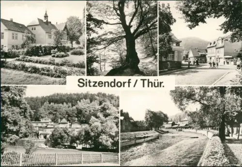 Ansichtskarte Sitzendorf Straße Hotel Kurverwaltung Mehrbildkarte 1978