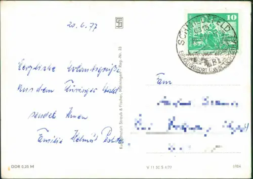 Schmiedefeld (Rennsteig) Rennsteig Mehrbildkarte Stadtansichten 1977