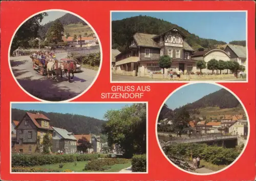 Ansichtskarte Sitzendorf 4 Bild Kremser Stadt Hotel 1990