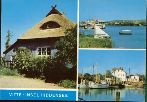 Vitte-Hiddensee Hiddensjö, Hiddensöe 3 Bild Blaue Scheune - Hafenmotive 1970