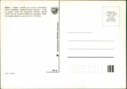 Postcard Tetschen-Bodenbach Decín 5 Bild Stadtteilansichten 1981
