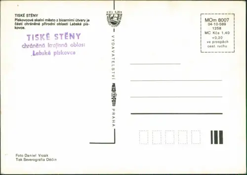 Postcard Tissa Tisá Tyssaer Wände / Tiské stěny Mehrbildkarte 1978