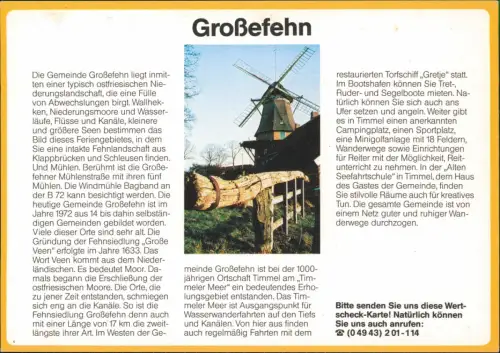 Ansichtskarte Großefehn (LK Aurich) Windmühle 2002