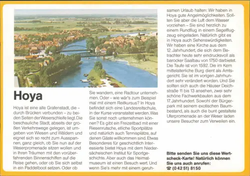Hoya de Haaien Hejen Hajen (Lk Nienburg)  mit Ortsansicht "Wertscheck"   1980