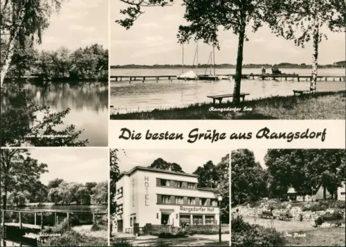 Ansichtskarte Rangsdorf Stadtteilansichten Hotel 1970
