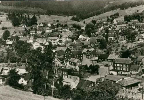 Ansichtskarte Manebach-Ilmenau Stadtpartie 1974