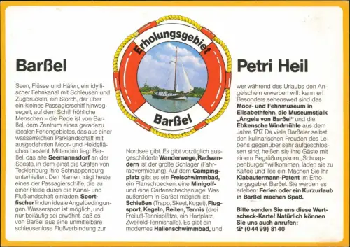 Barßel (LK Cloppenburg) Bild-PK Ortsansicht, AWK Drucksache "Wertscheck" 1980