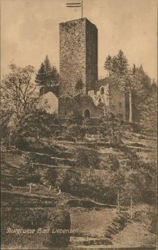 Ansichtskarte Bad Liebenzell Partie an der Burgruine 1926