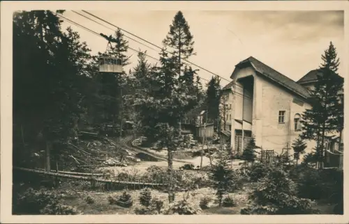 Ansichtskarte Ehrwald Zugspitzbahn. Ausfahrt aus der Talstation 1929