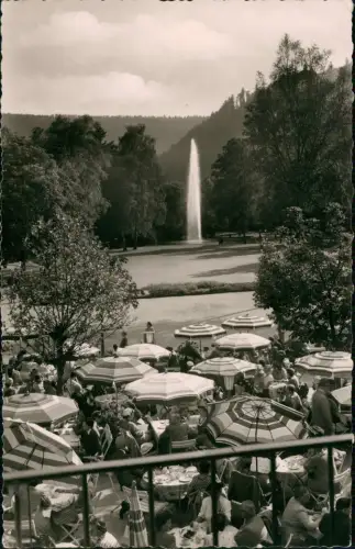 Bad Liebenzell SchwarzwaldKurhaus-Terrasse mit Springbrunnen 1961