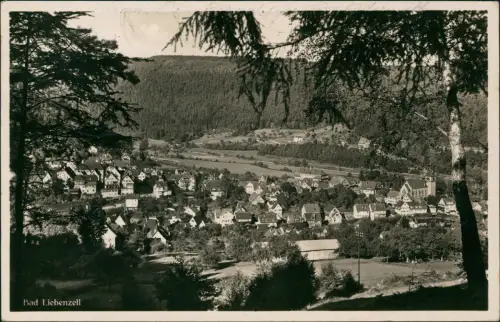 Ansichtskarte Bad Liebenzell Blick vom Hang auf die Stadt 1938