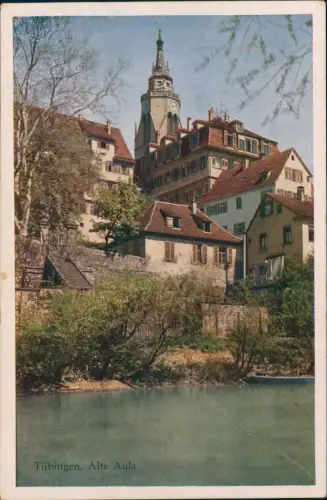 Ansichtskarte Tübingen Stiftskirche und alte Aula. 1934