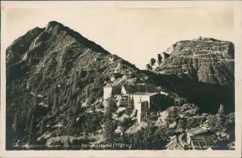 Ansichtskarte Urfeld-Kochel am See Herzogstand u. Herzogstandhäuser 1930