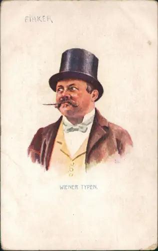 Ansichtskarte Wien Wiener Typen Fiaker Künstlerkarte 1913