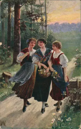 Polen Polska Typen Polen Polska Die drei Dorfschönen.Vesnické krásky. 1918