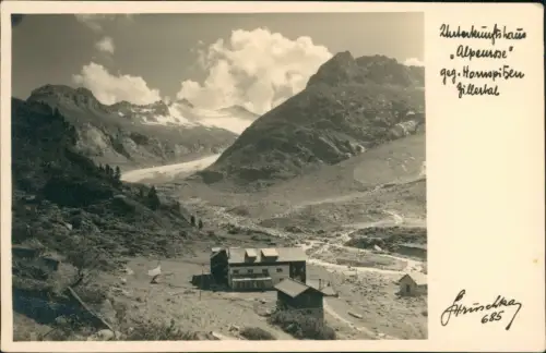 Ansichtskarte .Tirol Zillertal -Tirol Unterkunftshaus Alpenrose Fotokarte 1932