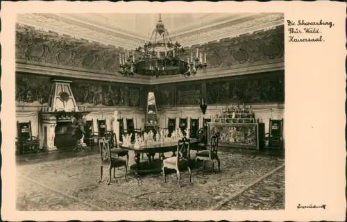 Ansichtskarte Schwarzburg Schloss Schwarzburg Kaisersaal 1939